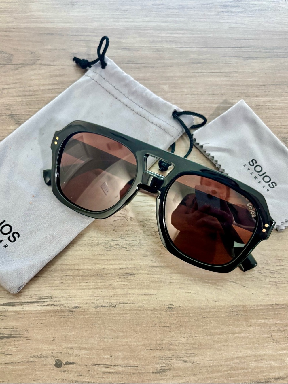 Women’s Sojos Polarized Black Frame Sunglasses with Brown Lenses - Picture 11 of 14